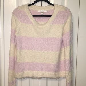 Lauren Conrad Striped Cropped Eyelash Sweater